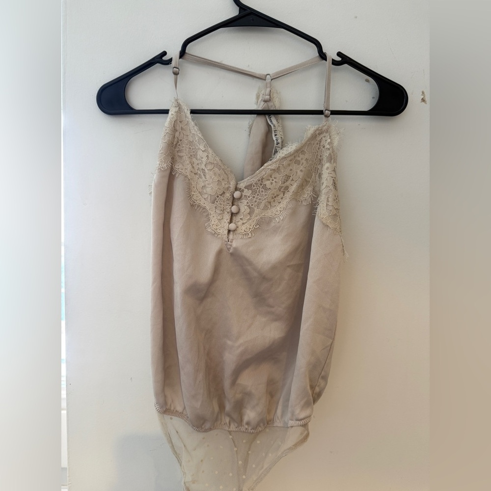 Abercrombie & Fitch Cream Lace Bodysuit
